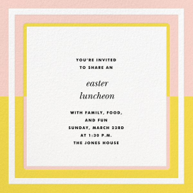 Colorblocked Border - Easter Invitation by kate spade new york