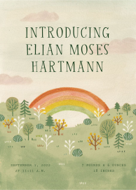 Rainbow Forest - Rainbow Baby Announcement by Paperless Post