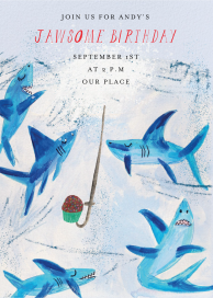 Shark Bait - Birthday Invitation by Mr. Boddington's Studio
