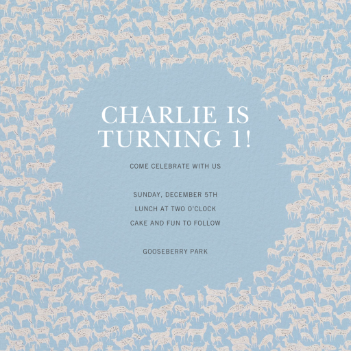 Rangale - First Birthday Invitation by Schumacher