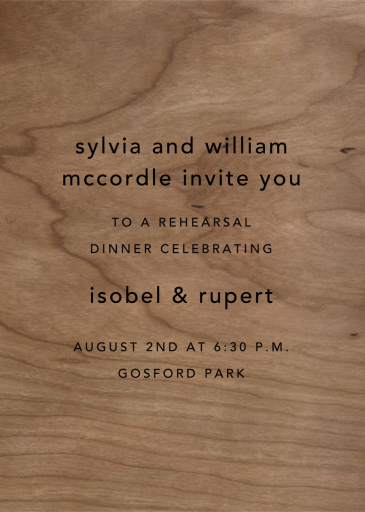 Wood Grain Light - Wedding Weekend Invitation by Paperless Post