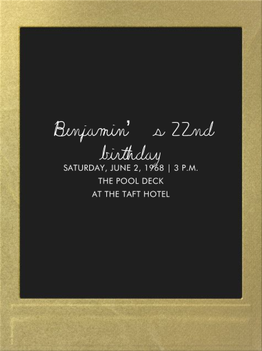Snapshot Metallic (Double Sided) - Tall - Party Invitation by Paperless Post - Back