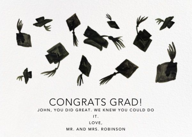 Flying Tassels - Graduation Card by Linda and Harriett