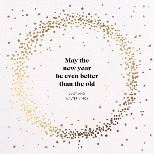 Wreath of Stars - New Year's Card by Paperless Post