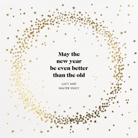 Wreath of Stars - New Year's Card by Paperless Post