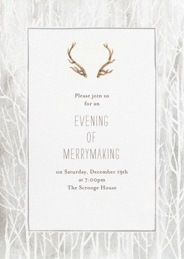 Antlers on the Mantle - Invitation by Paperless Post