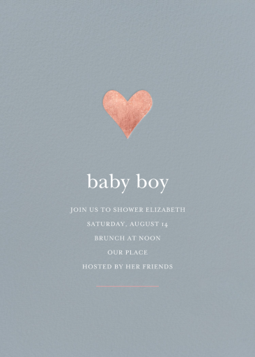 Foil Heart - Baby Shower Invitation by Sugar Paper