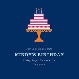 Cake and Candles (Invitation) - Birthday Invitation by Jonathan Adler