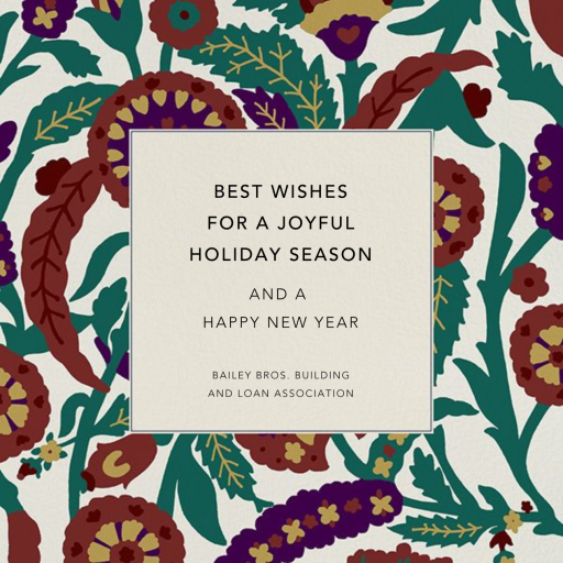 Bohemian Painted Floral Card