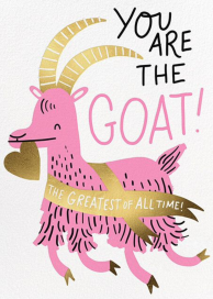 The GOAT - Greeting Card by Hello!Lucky