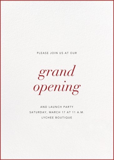 Ivory Stained Edge - Launch Party Invitation by Paperless Post