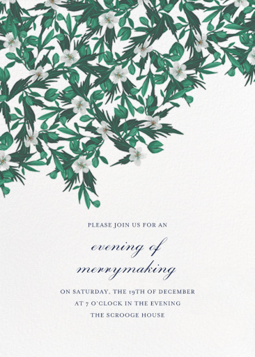 Snowrose Hedge - Holiday Party Invitation by Paperless Post