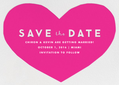 Heart Save The Date Indigo by The Indigo Bunting