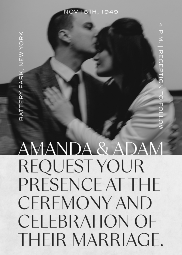 Cinematic Portrait - Wedding Invitation by Paperless Post