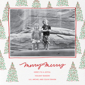 Fir Forest Frame - Christmas Card by Linda and Harriett