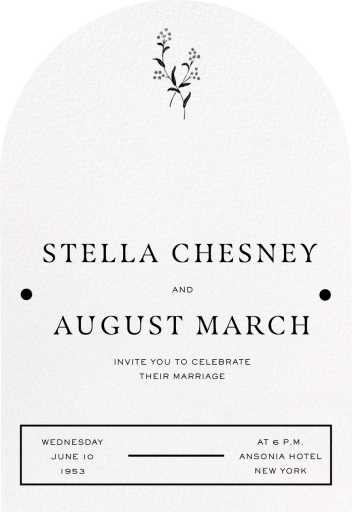 Arch Cutout (Customizable Template) - Wedding Invitation by Paperless Post