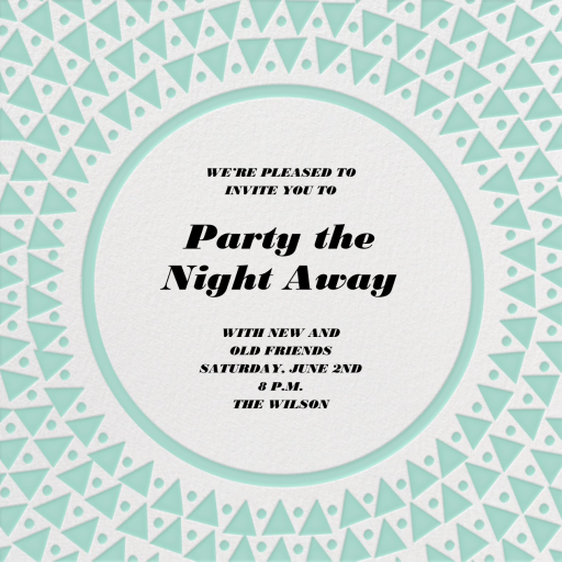 Radial Triangles - Cocktail Party Invitation by Paperless Post