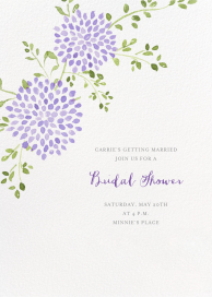 Watercolor Dahlias - Bridal Shower Invitation by Paperless Post
