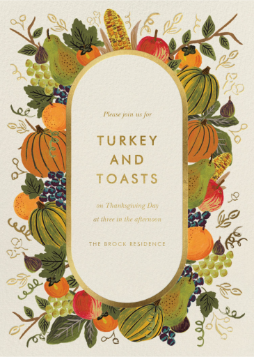 Bountiful Harvest - Thanksgiving Invitation by Rifle Paper Co.