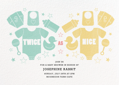 Twice as Nice - Baby Shower Invitation by Paperless Post