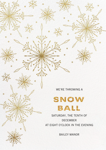 Geometric Snowflakes - Holiday Party Invitation by Paperless Post