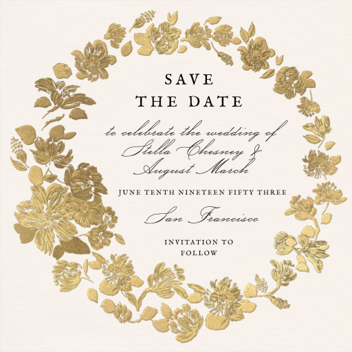 Rosy Ring - Save the Date by Emilia Wickstead