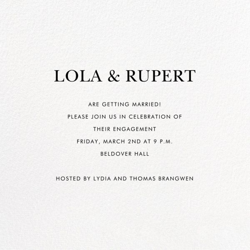 Eucalyptus Sprigs - Engagement Party Invitation by Linda and Harriett - Back