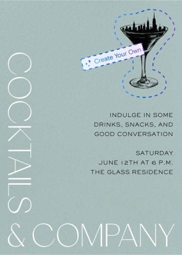 Sharp Corners (Custom Magic Art) - Cocktail Party Invitation by Paperless Post