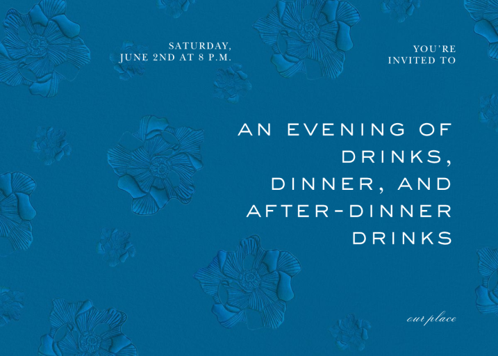 Foil Flora - Valentine's Day Invitation by Oscar de la Renta