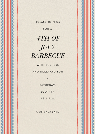 Seaside Stripe - 4th of July Invitation by Rifle Paper Co.