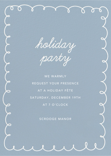 Festive Scribble Border - Holiday Party Invitation by Sugar Paper