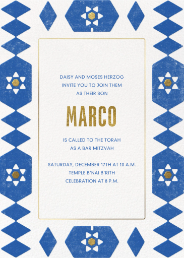 Styled Tiles - Bar & Bat Mitzvah Invitation by Paperless Post