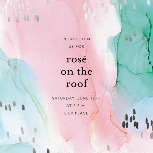 Watercolor Pastel - Cocktail Party Invitation by Ashley G