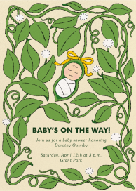 Sweet Pea - Baby Shower Invitation by Min Heo