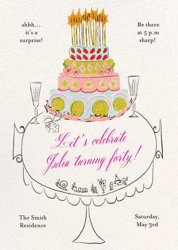 A Slice of Joy - Birthday Invitation by Tamborine Press