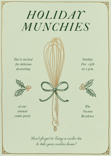 Whisk and Ribbon Holiday - Holiday Party Invitation by Martha Stewart