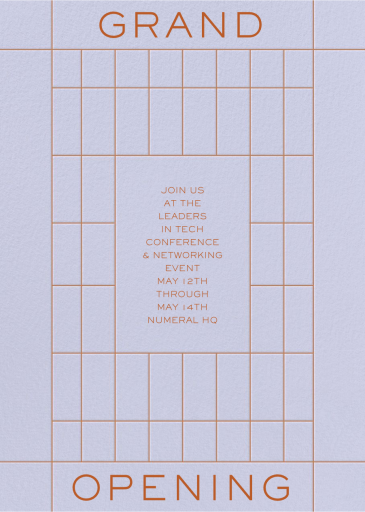 Grand Time - Conference Invitation by Paperless Post