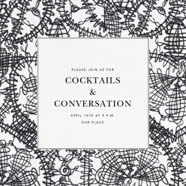 Scribble Print - Summer Party Invitation by Oscar de la Renta