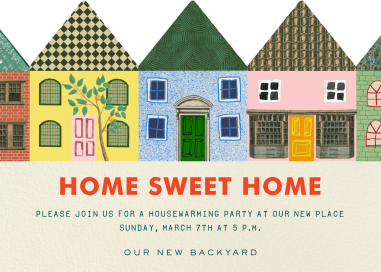 Patterned Rooftops - Invitation by Hadley Paper Goods