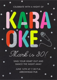 Sparkling Karaoke by Paperless Post