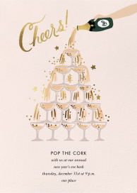 Champagne Tower - New Year's Eve Invitation by Rifle Paper Co.