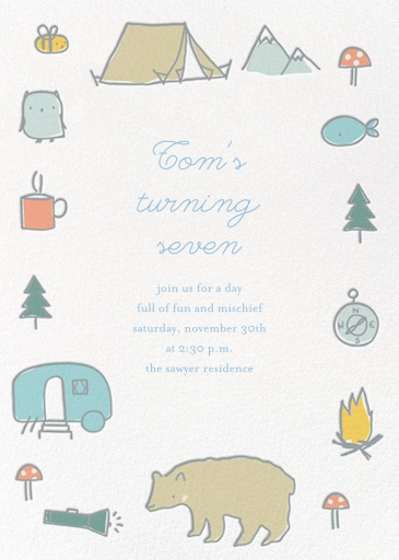 Bear's Necessities - Birthday Invitation by Little Cube