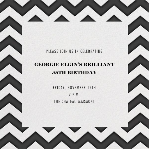 Chevrons - Square - Birthday Invitation by Paperless Post