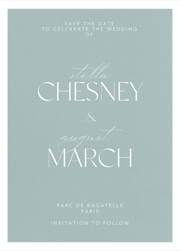 Gilded Monogram - Save the Date by Paperless Post - Back