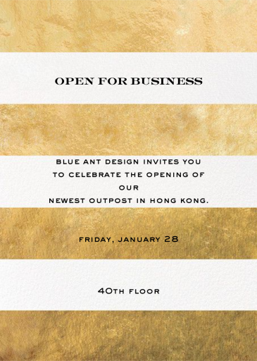 Evergreen Stripes - Launch Party Invitation by kate spade new york