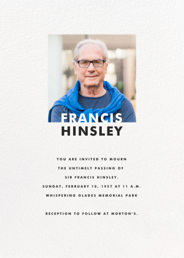 Tall Horizontal (Photo) - Celebration of Life Invitation by Paperless Post