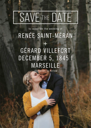 Sans Serif Block - Save the Date by Paper Source