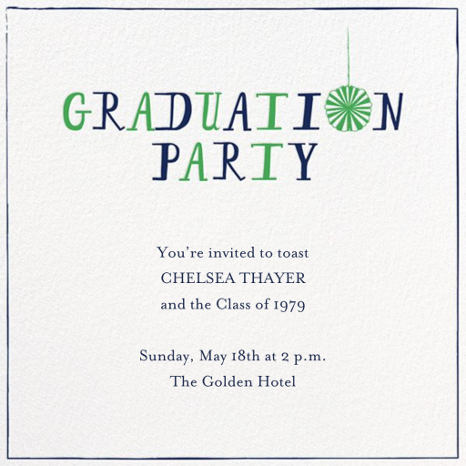 Milly's Party Fan - Invitation by Mr. Boddington's Studio