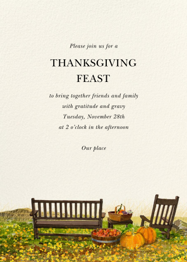 Orchard Afternoon - Thanksgiving Invitation by Felix Doolittle