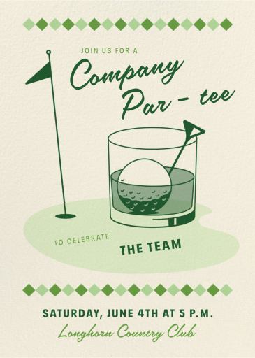 Golf Ball Garnish - Get-Together Invitation by Paperless Post
